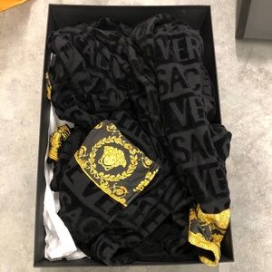 BLACK VERSACE ROBE WITH ORIGINAL BOX